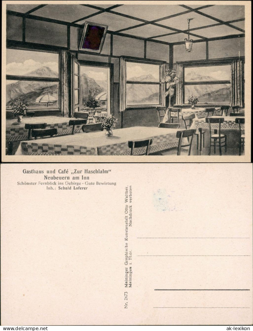 Ansichtskarte Neubeuern Gasthaus Und Café „Zur Haschlalm“ 1928 - Other & Unclassified