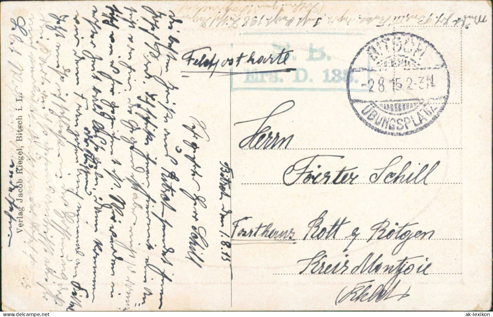 CPA Bitsch Bitche Lager Gel. Feldpost 1915 Passepartout - Other & Unclassified
