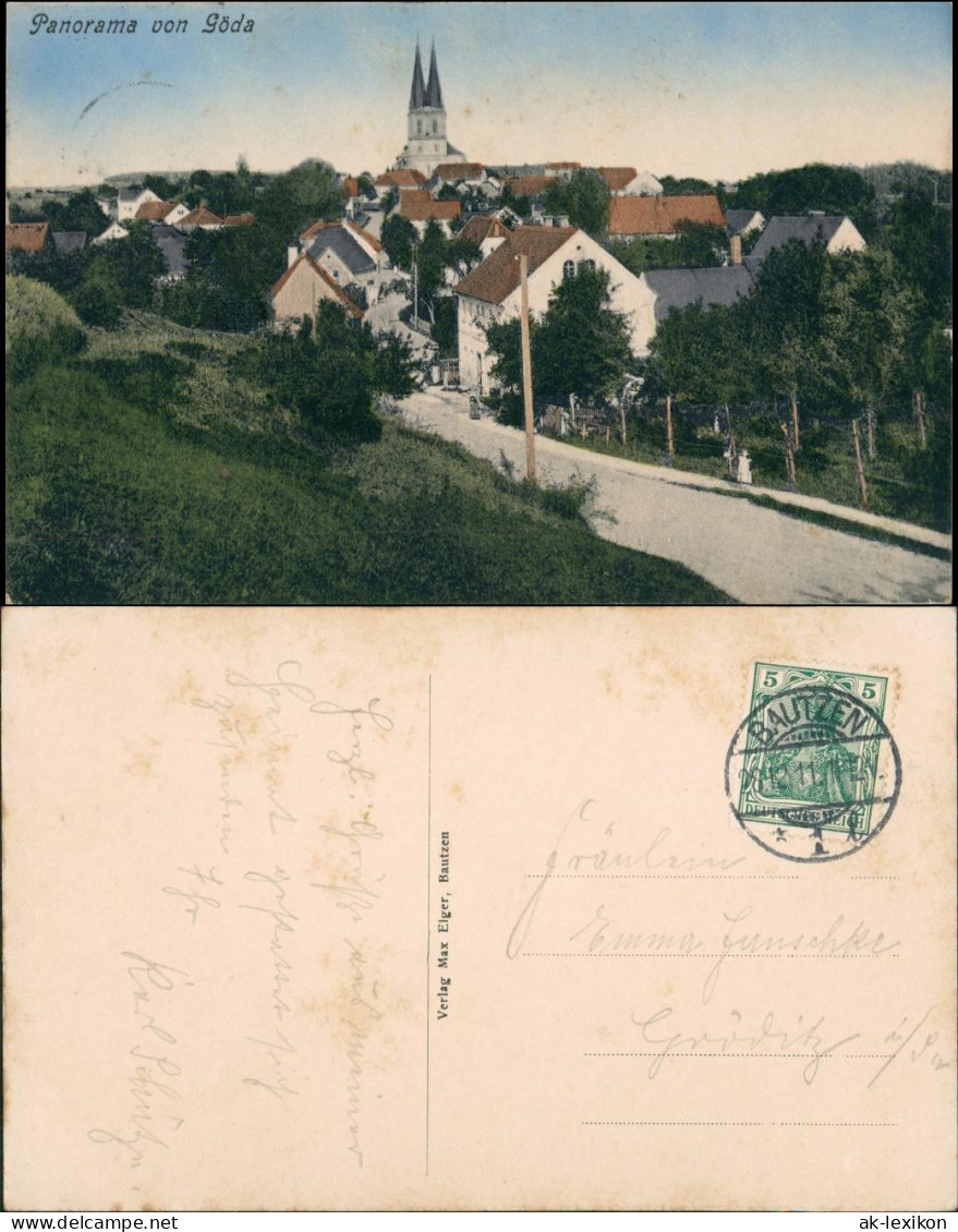 Ansichtskarte Göda Hod&#378;ij Straßenpartie B. Bautzen 1911 - Autres & Non Classés