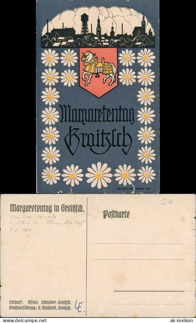 Ansichtskarte Groitzsch Margaretentag Künstlerkarte 1911 - Other & Unclassified