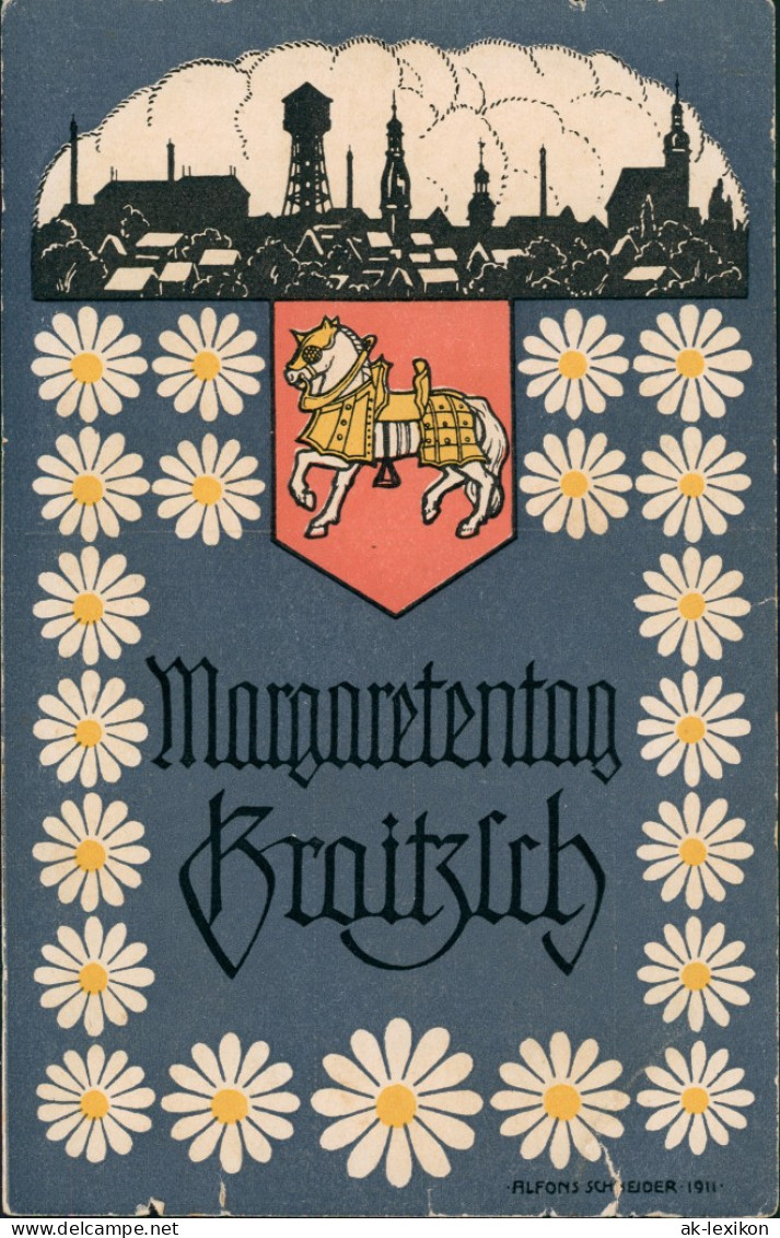 Ansichtskarte Groitzsch Margaretentag Künstlerkarte 1911 - Other & Unclassified