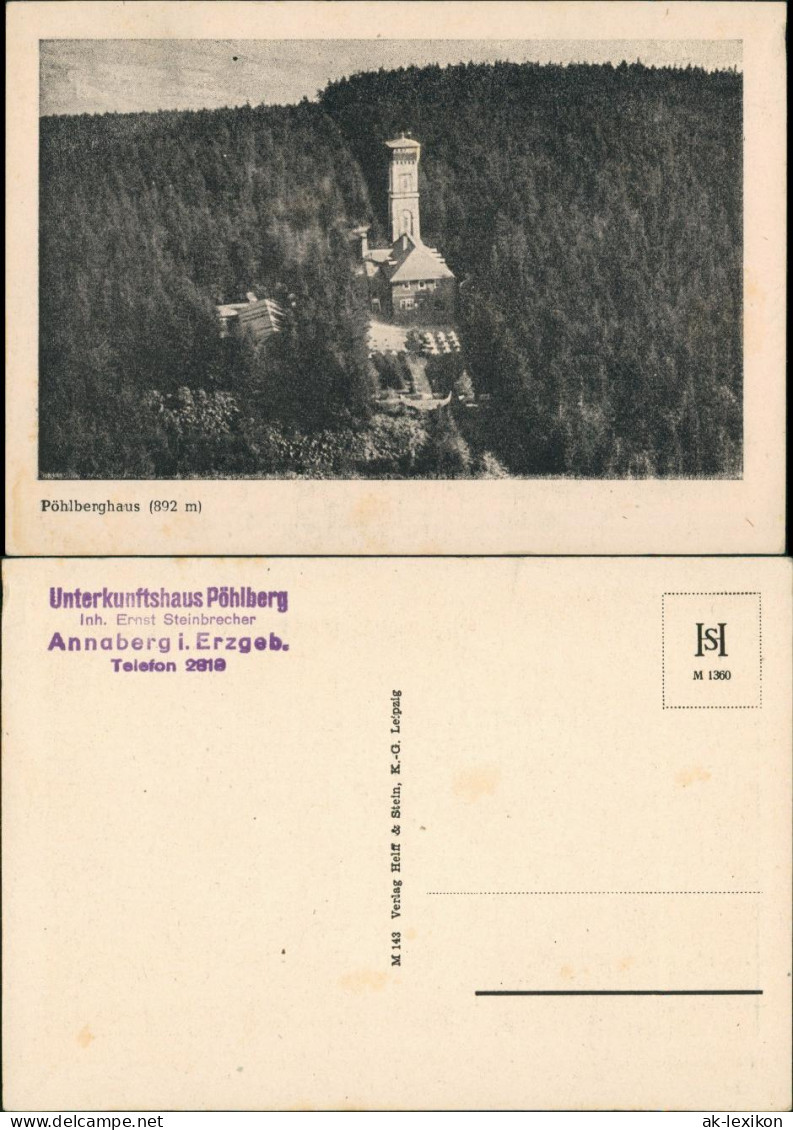 Annaberg-Buchholz Unterkunftshaus Pöhlberg Inh. Ernst Steinbrecher 1930 - Annaberg-Buchholz
