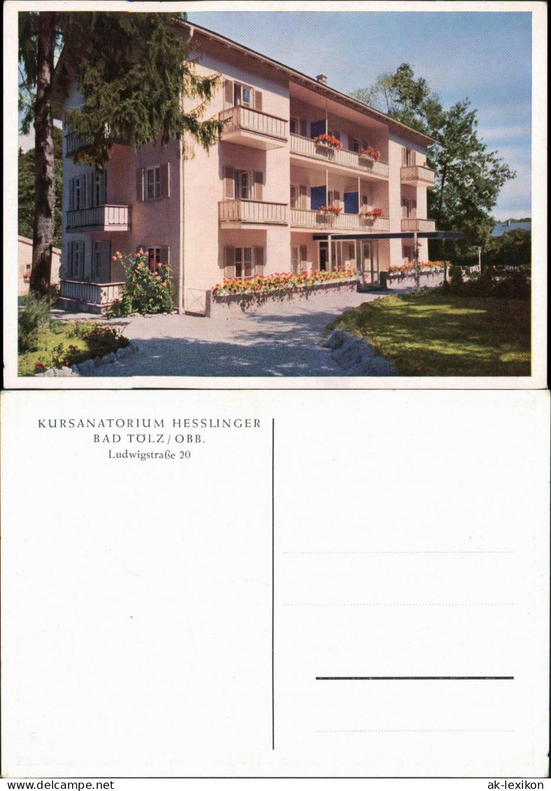 Ansichtskarte Bad Tölz KURSANATORIUM HESSLINGER Ludwigstraße 20 1960 - Bad Toelz