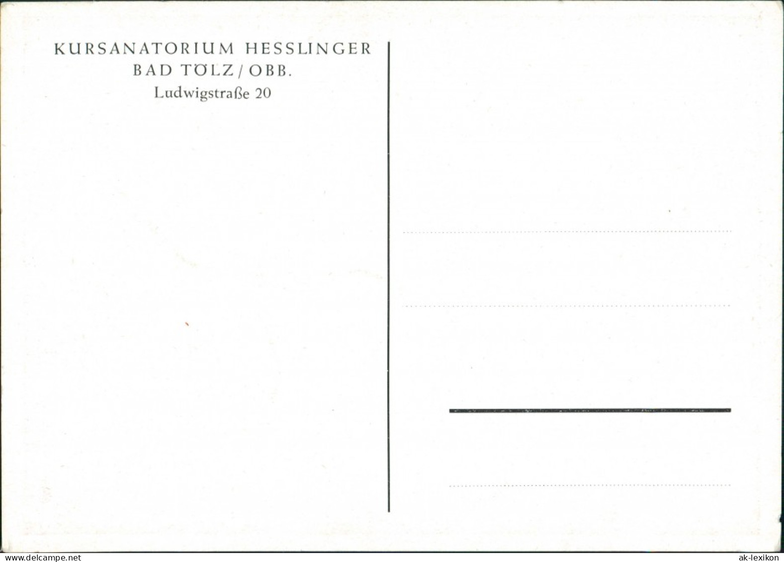 Ansichtskarte Bad Tölz KURSANATORIUM HESSLINGER Ludwigstraße 20 1960 - Bad Toelz