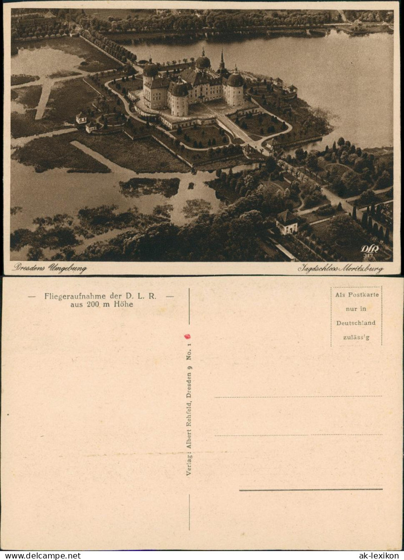 Ansichtskarte Moritzburg Fliegeraufnahme Der D. L. R. Aus 200 M Höhe 1920 - Moritzburg