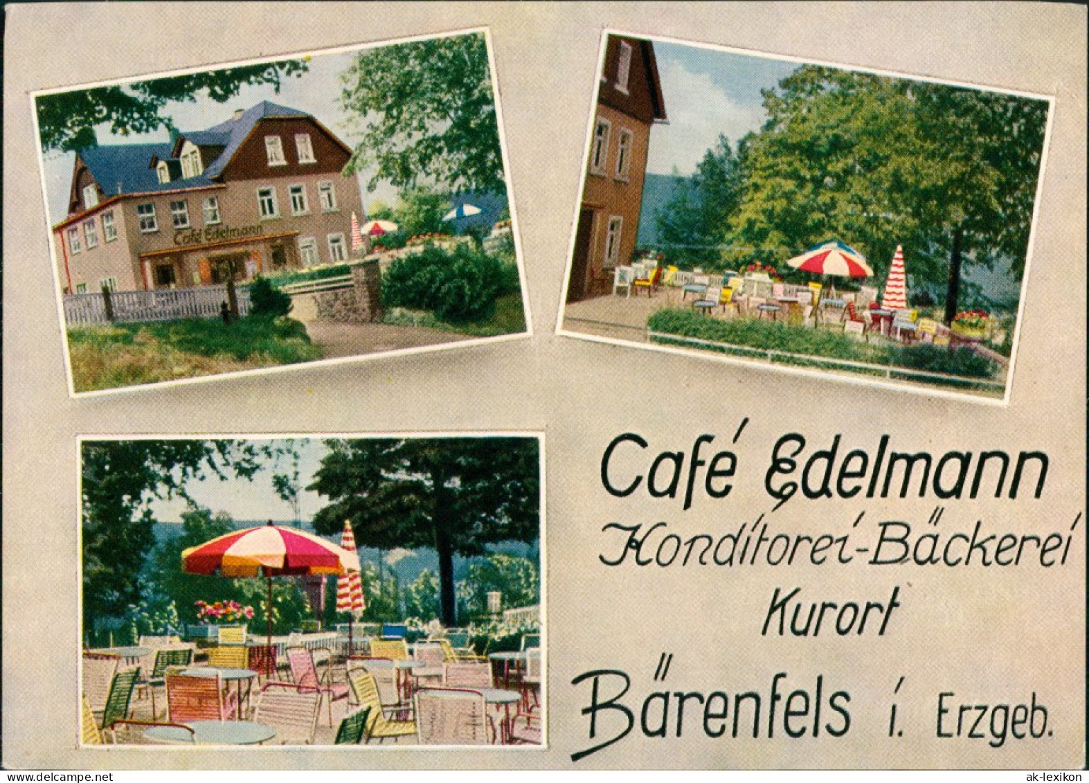 Bärenfels (Erzgebirge)-Altenberg   Café Edelmann Konditorei-Bäckerei MB  1960 - Altenberg
