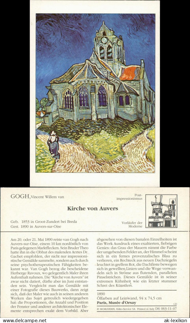 .Frankreich GOGH, Vincent Maler, Kunst-Motiv Kirche Von Auvers 1990 - Autres & Non Classés