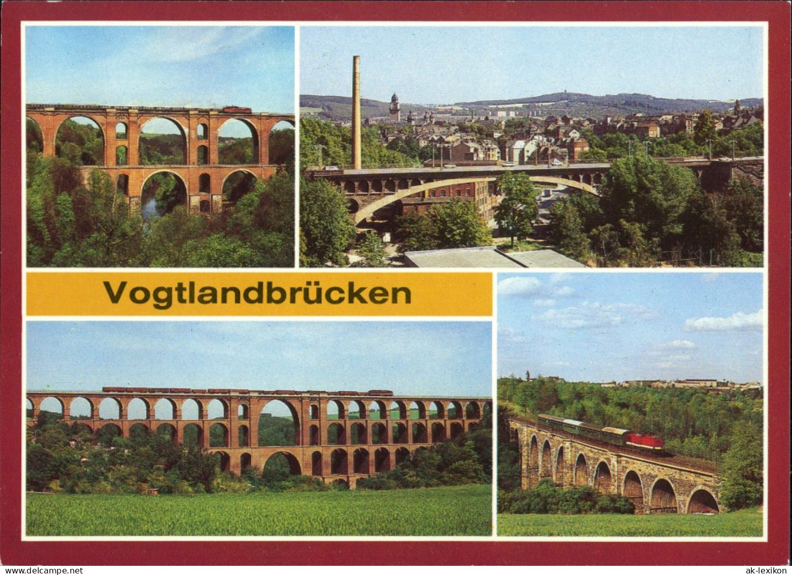 Plauen (Vogtland) Elstertalbrücke, Friedensbrücke  Syratalbrücke 1985 - Mylau