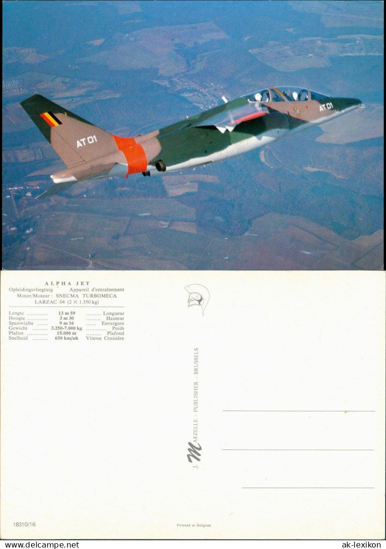 Ansichtskarte  ALPHA JET Flugwesen: Militär Flugzeug 1993 - Matériel