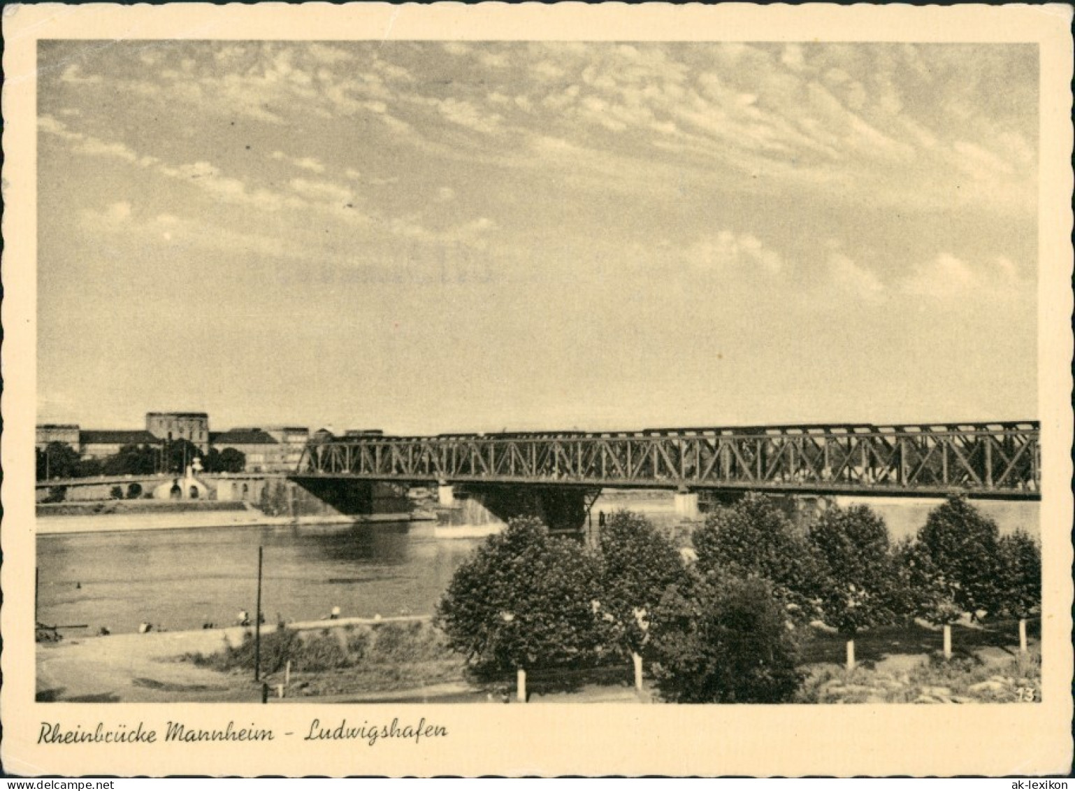 Ludwigshafen Rheinbrücke Rhein Bei Mannheim - Ludwigshafen 1950 - Mannheim