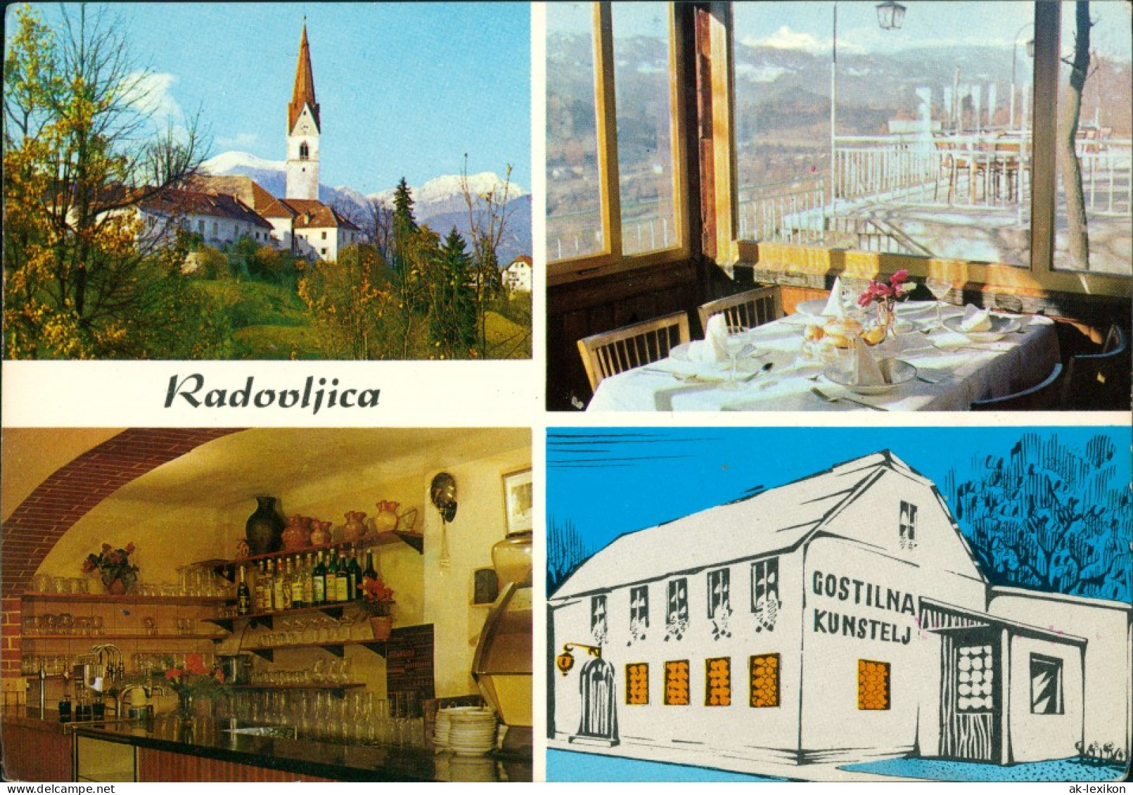 Radmannsdorf Radovljica GostilnaTrattoria Anton Štiherle  Mehrbild-AK 1975 - Slovenia