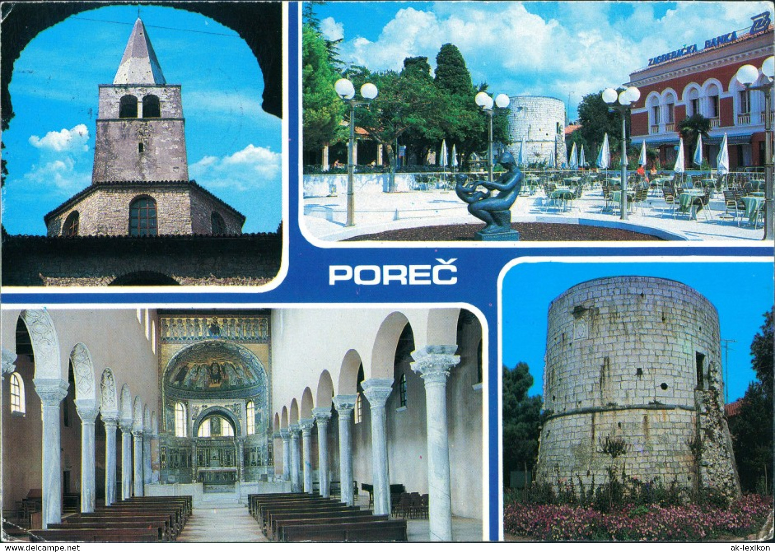 Postcard Porec Mehrbild-AK Mit 4 Foto-Ansichten 1986 - Croatie