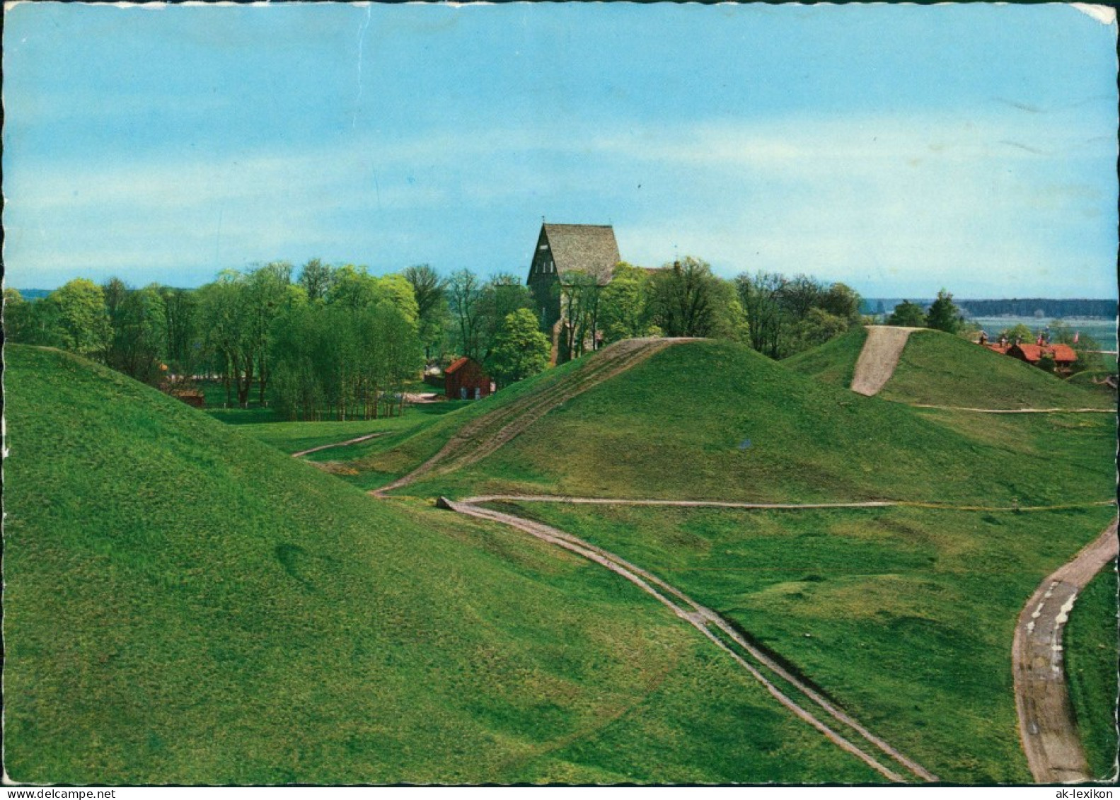 Uppsala Gamla Uppsala Högar, Burial Mounds, Sweden Postcard 1974 - Suède