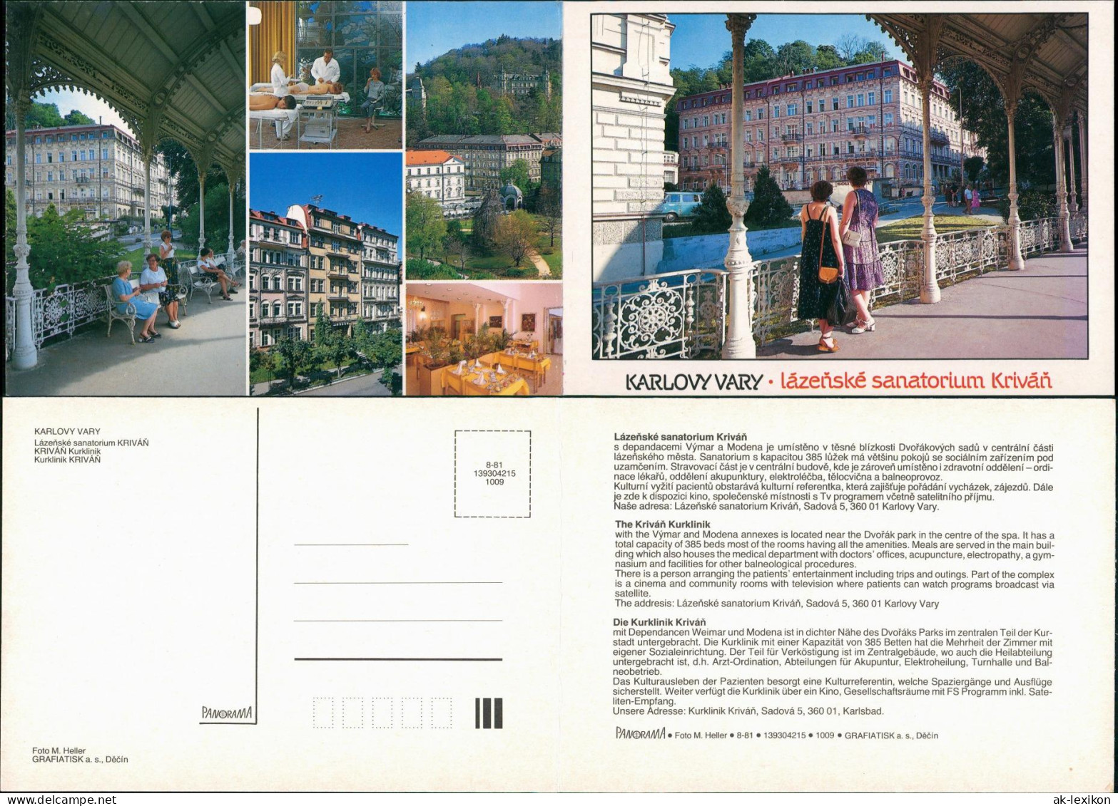 Karlsbad Karlovy Vary 2-teilige Klappkarte Mit Stadtansichten 1981 - Czech Republic