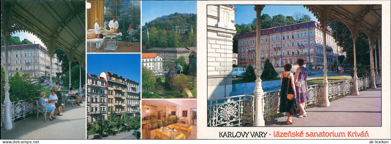 Karlsbad Karlovy Vary 2-teilige Klappkarte Mit Stadtansichten 1981 - Czech Republic