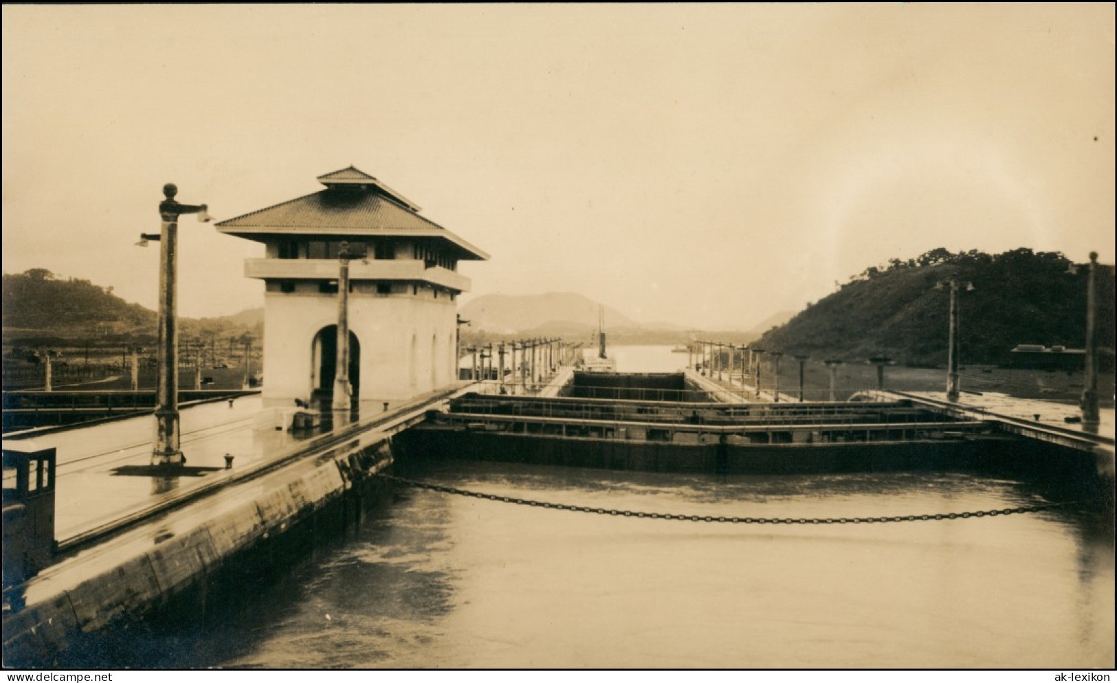Panama    Kanal Miraflores Locks Canalzone Real-Photo  1917 Privatfoto - Panama
