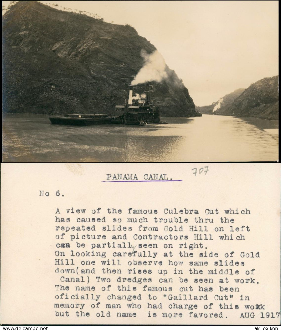 Panama  ) Panamakanal Kanal Passage Panama Real-Photo Echtfoto 1917 Privatfoto - Panama