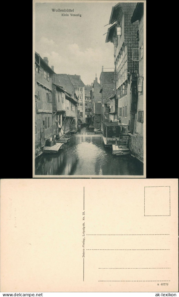 Ansichtskarte Wolfenbüttel Klein-Venedig Häuser Partie Am Wasser 1930 - Wolfenbüttel