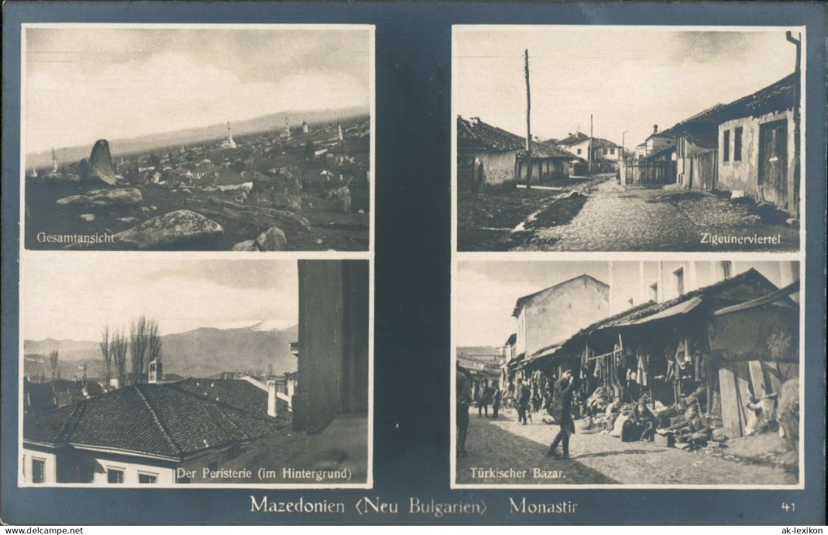 Bitola Битола Manastiri Monastíri Μοναστήρι   Zigeuner-Viertel  Echtfotos 1920 - North Macedonia