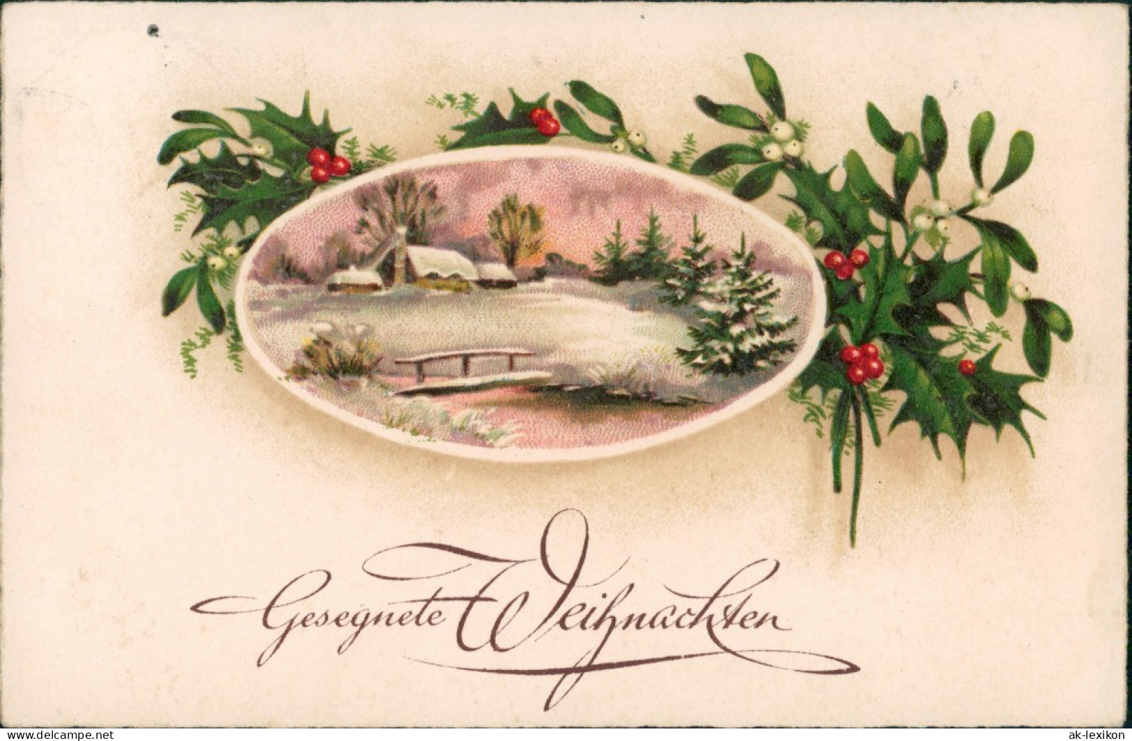 Ansichtskarte  Glückwunsch, Grußkarten, Weihnachten, Winterblick 1934 - Autres & Non Classés