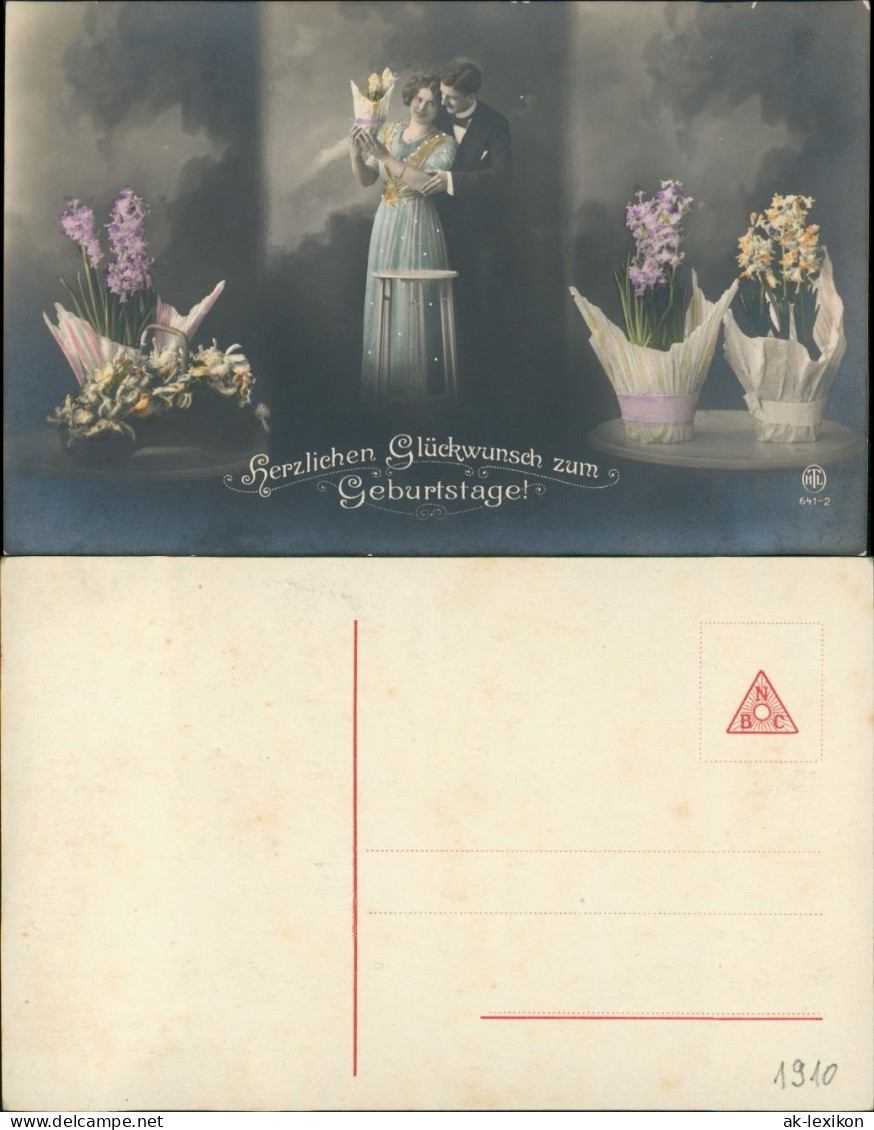Ansichtskarte  Glückwunsch, Grußkarten, Geburtstag, Paar 1910 - Birthday