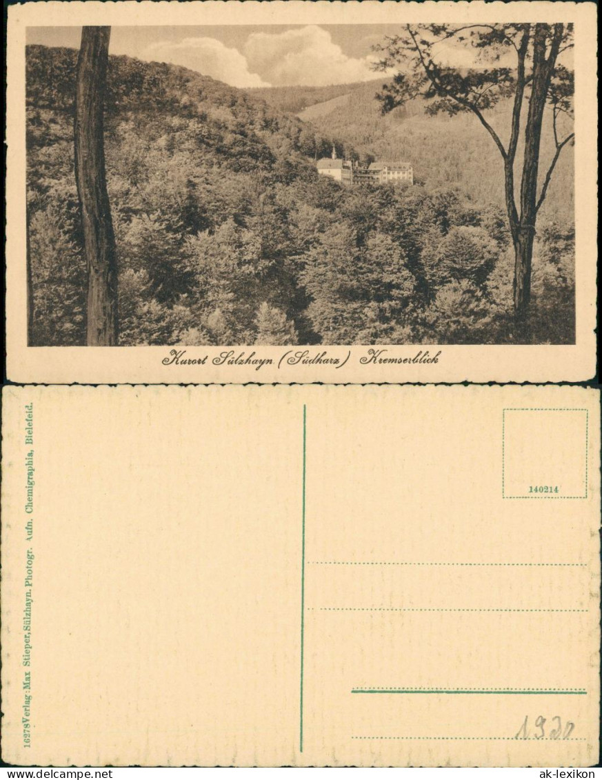 Ansichtskarte Sülzhayn-Ellrich Panorama-Ansicht, Kurort Sülzhayn 1920 - Other & Unclassified