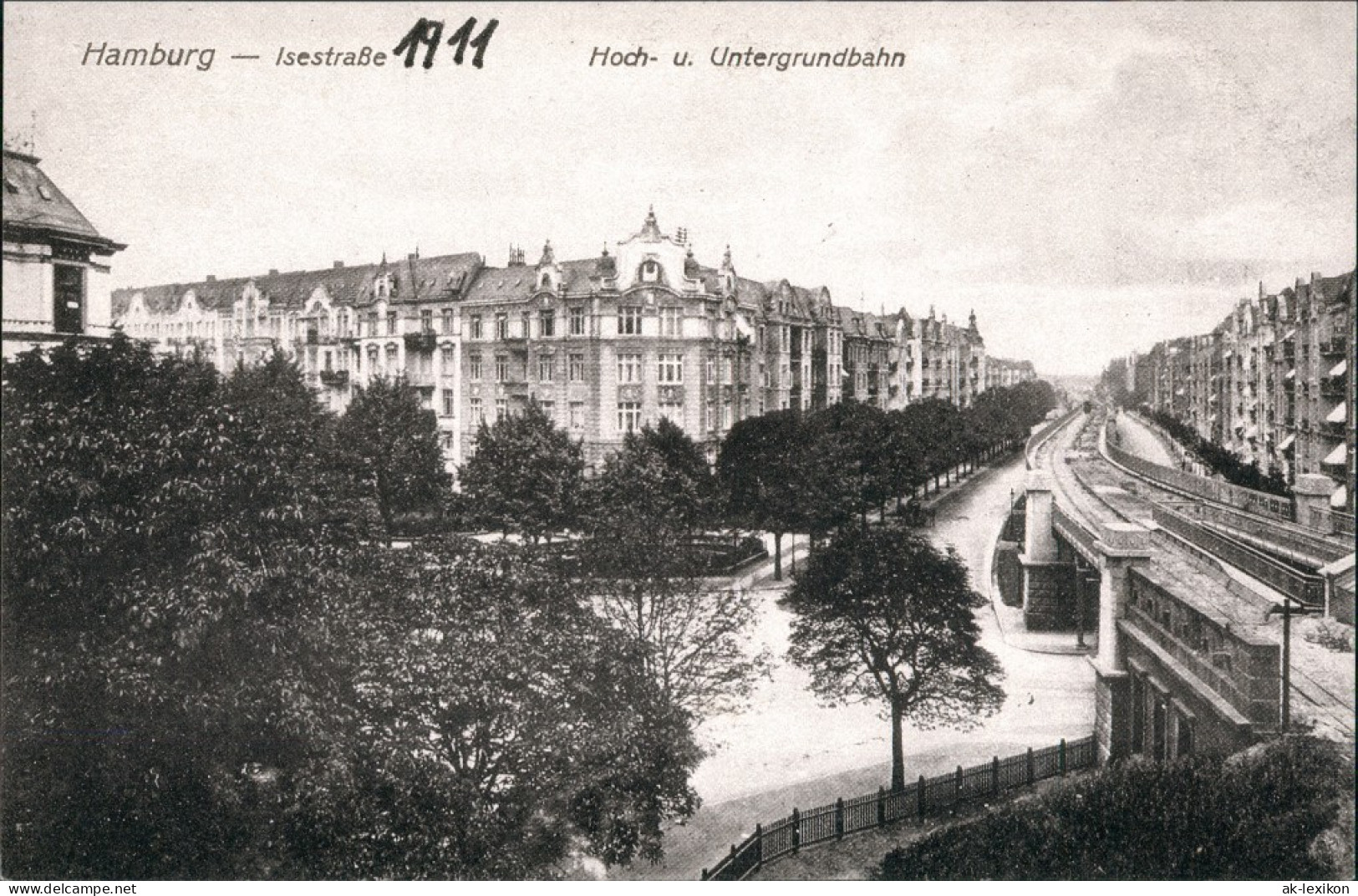 Sammelkarte Eppendorf-Hamburg Isestraße (Repro-Ansicht Anno 1911) 1989 - Eppendorf