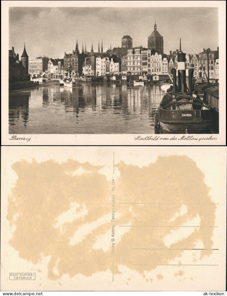 Postcard Danzig Gdańsk/Gduńsk Dampfer - Stadtbild 1931 - Danzig