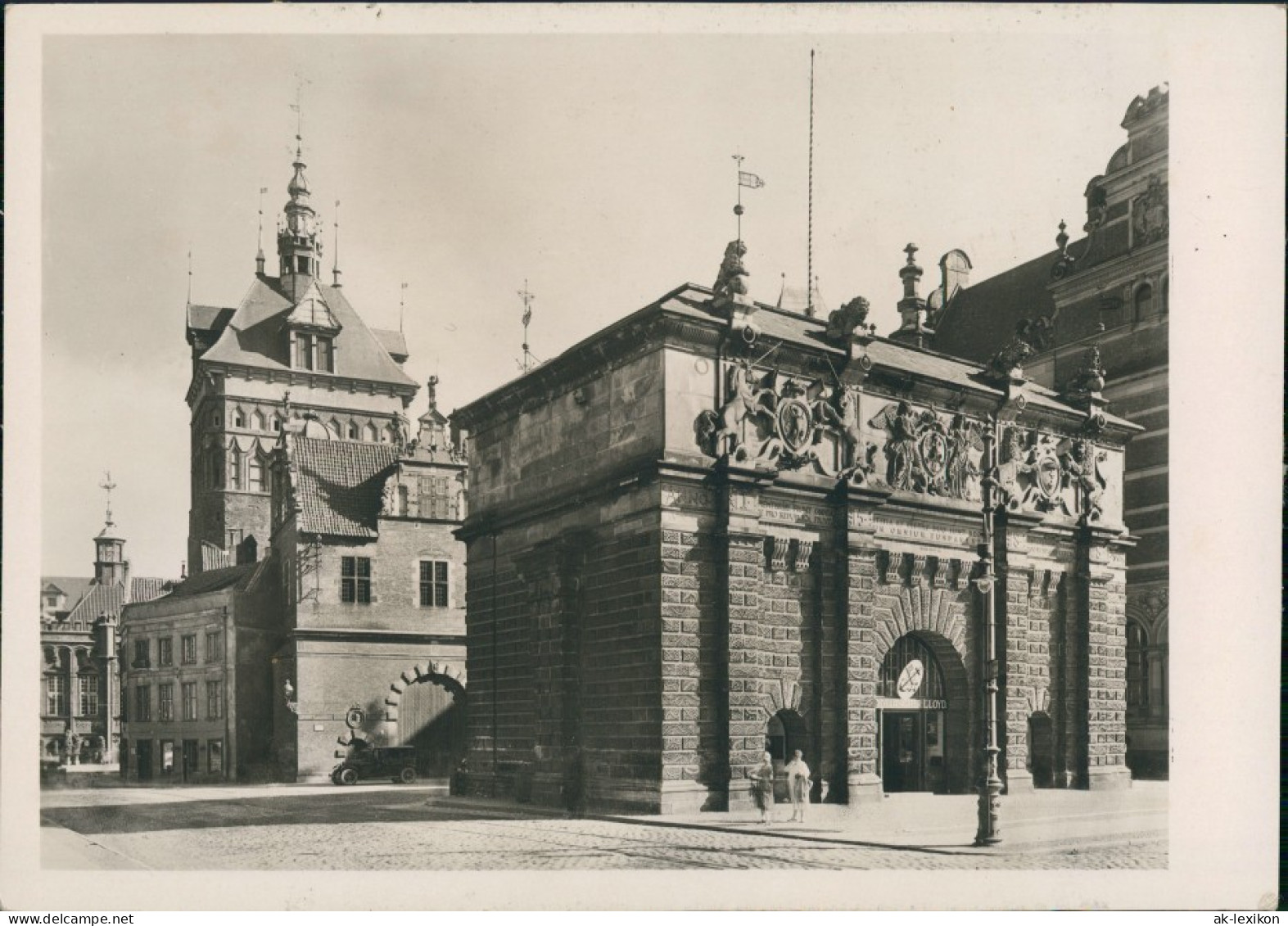 Postcard Danzig Gdańsk/Gduńsk Stockturm Hohes Tor 1932 - Danzig