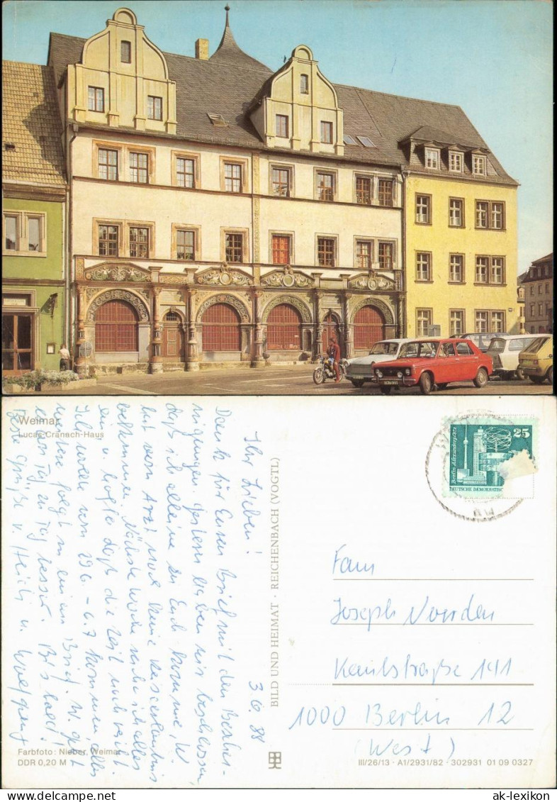 Ansichtskarte Weimar Lucas-Cranach-Haus 1982 - Weimar