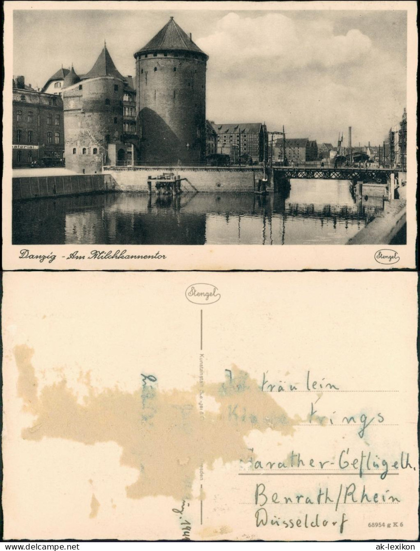 Postcard Danzig Gdańsk/Gduńsk Milchkannenthor 1932 - Danzig