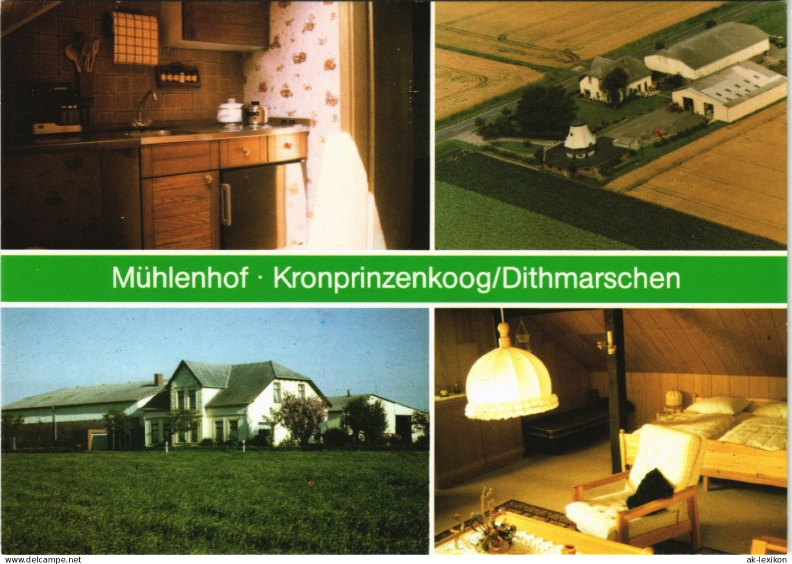 Kronprinzenkoog Ortsansichten Mit Mühlenhof Nordseestraße, Mehrbildkarte 1980 - Autres & Non Classés