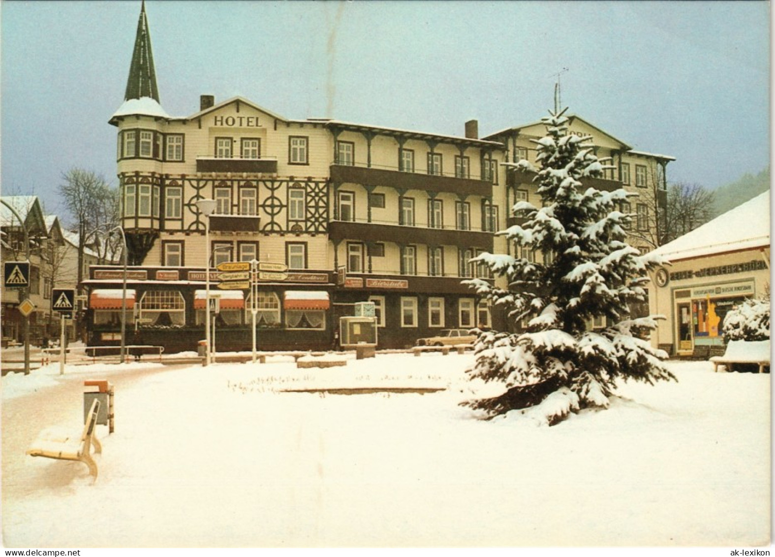 Ansichtskarte Bad Harzburg Stadtmitte Mit Hotel 1978 - Bad Harzburg