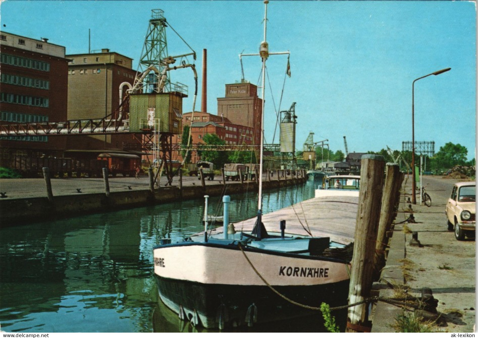 Ansichtskarte Elmshorn Hafen (Elmshorn) Mit Frachtschiff "Kornfähre" 1975 - Autres & Non Classés