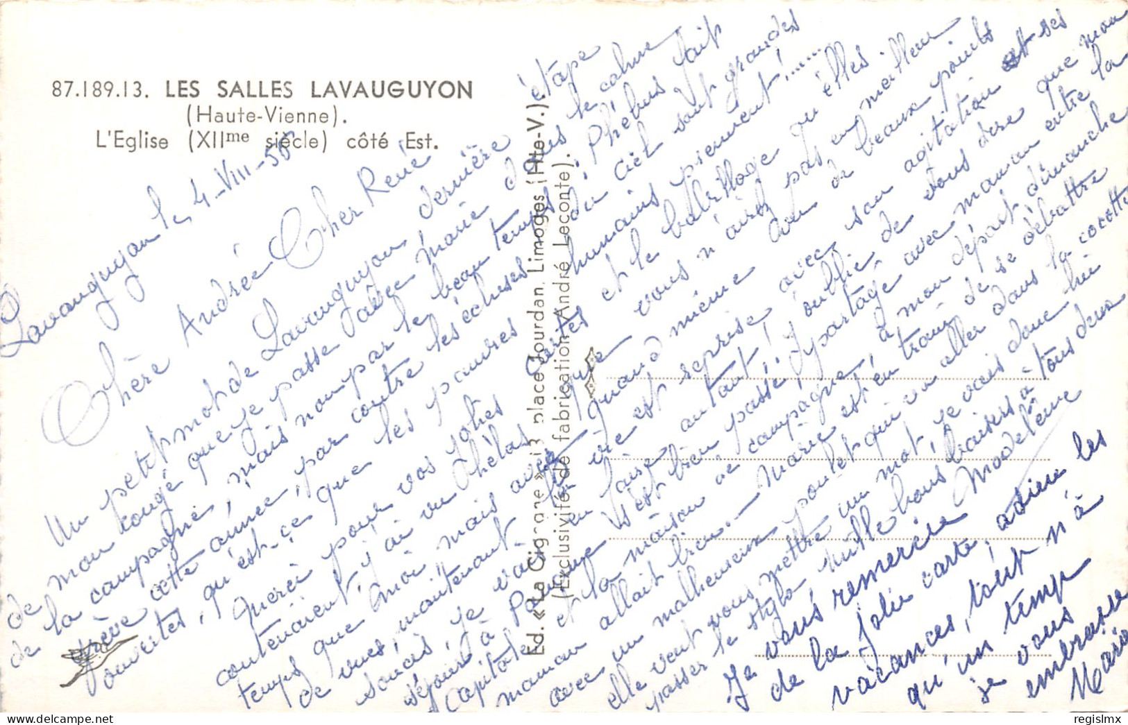 87-LES SALLES LAVAUGUYON-N°356-F/0361 - Other & Unclassified