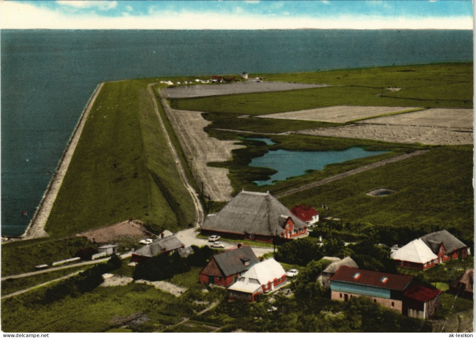 Ansichtskarte Westerhever Vesterhever Luftaufnahme Mit Stoffhusen 1975 - Autres & Non Classés