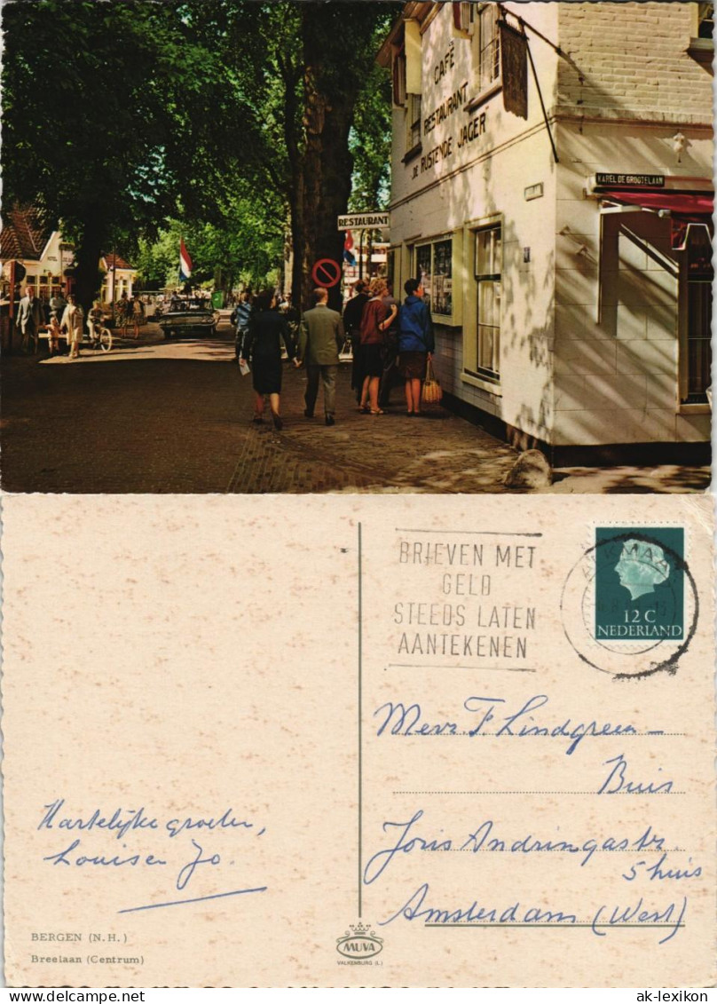 Postkaart Bergen (N.H. Nordholland) Breelaan (Centrum) 1975 - Sonstige & Ohne Zuordnung