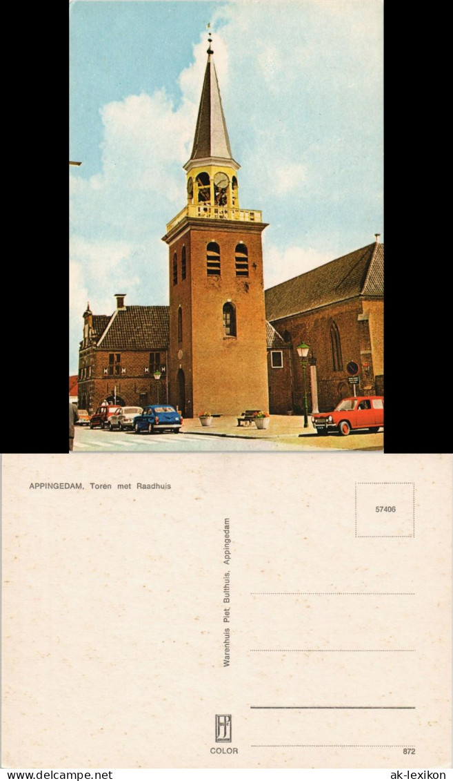 Postkaart Appingedam Toren Met Raadhuis, Auto Autos, Cars 1975 - Autres & Non Classés