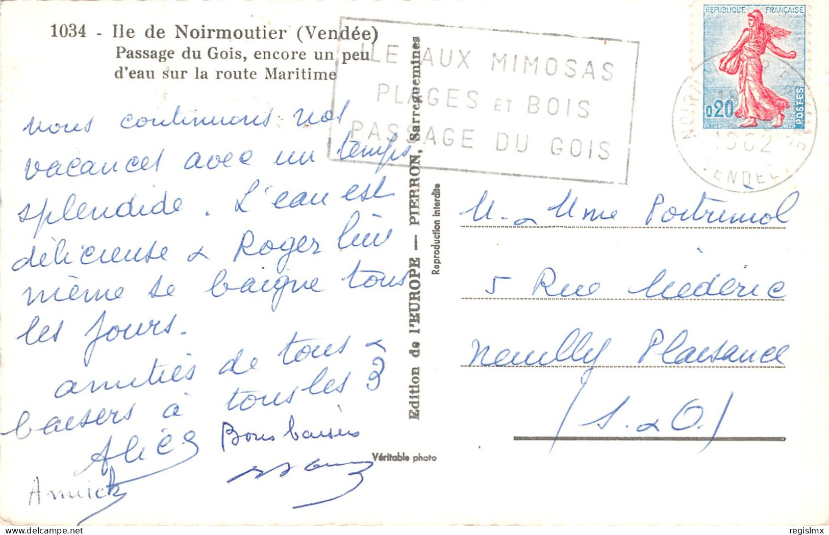 85-ILE DE NOIRMOUTIER-PASSAGE DU GOIS-N°356-F/0171 - Ile De Noirmoutier