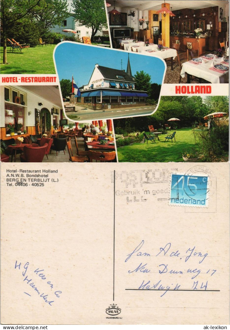 Berg En Terblijt Hotel Restaurant Holland A.N.W.B. Bondshotel 1980 - Autres & Non Classés