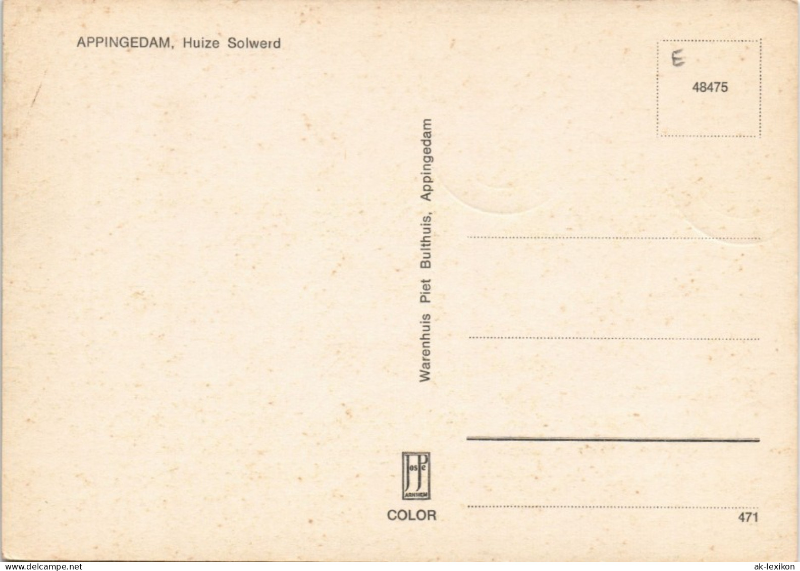 Postkaart Appingedam Ortsansicht Wohnviertel Blocks Huize Solwerd 1970 - Autres & Non Classés