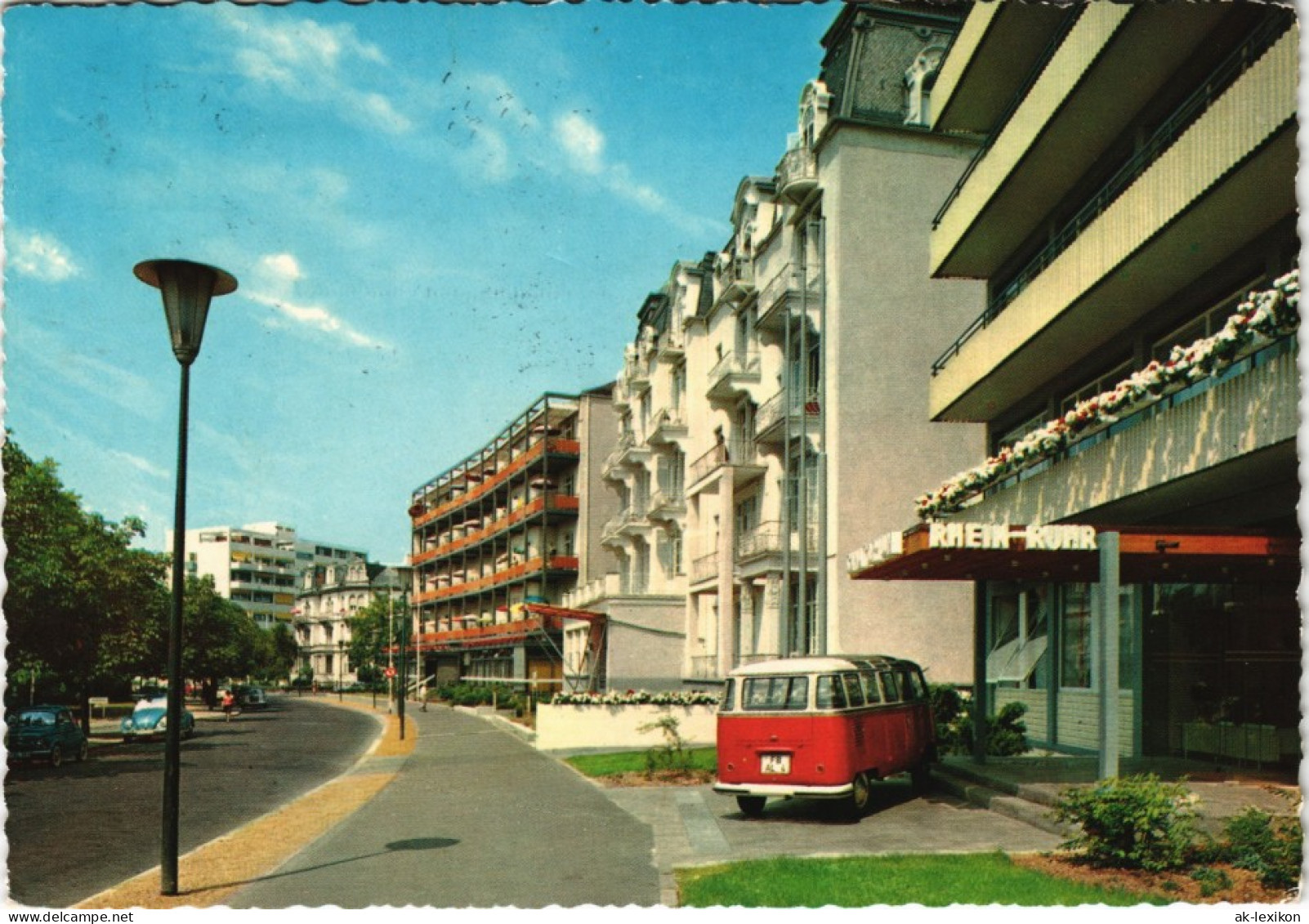 Ansichtskarte Bad Nauheim Ludwigstraße, VW Bulli Käfer 1966 - Bad Nauheim