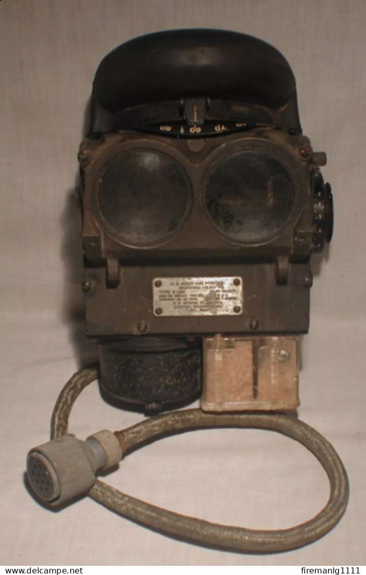 WW2 US Army Air Force Sighting Head Gun Sight Type K-14B GM Motors AC Spark Plug - Casques & Coiffures