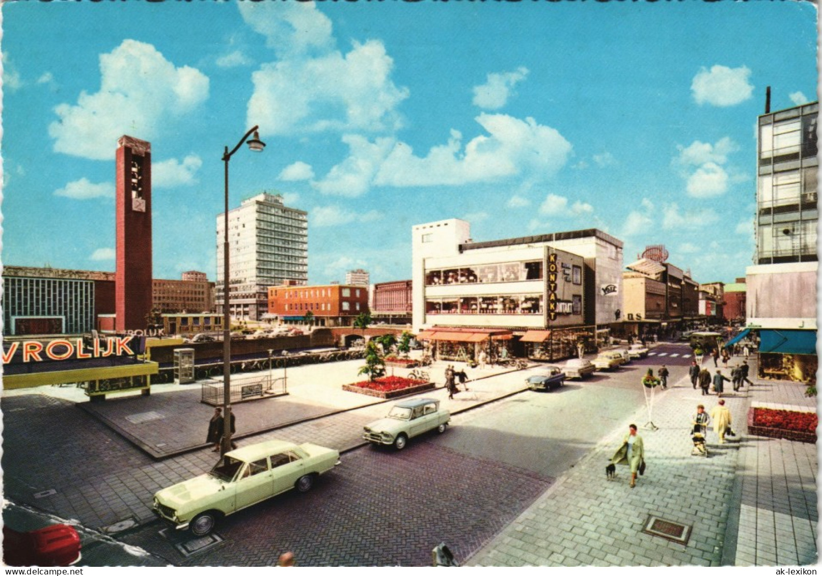 Rotterdam Rotterdam Hoogstraat Met City Kerk Het Steiger, Autos, Verkehr 1967 - Rotterdam