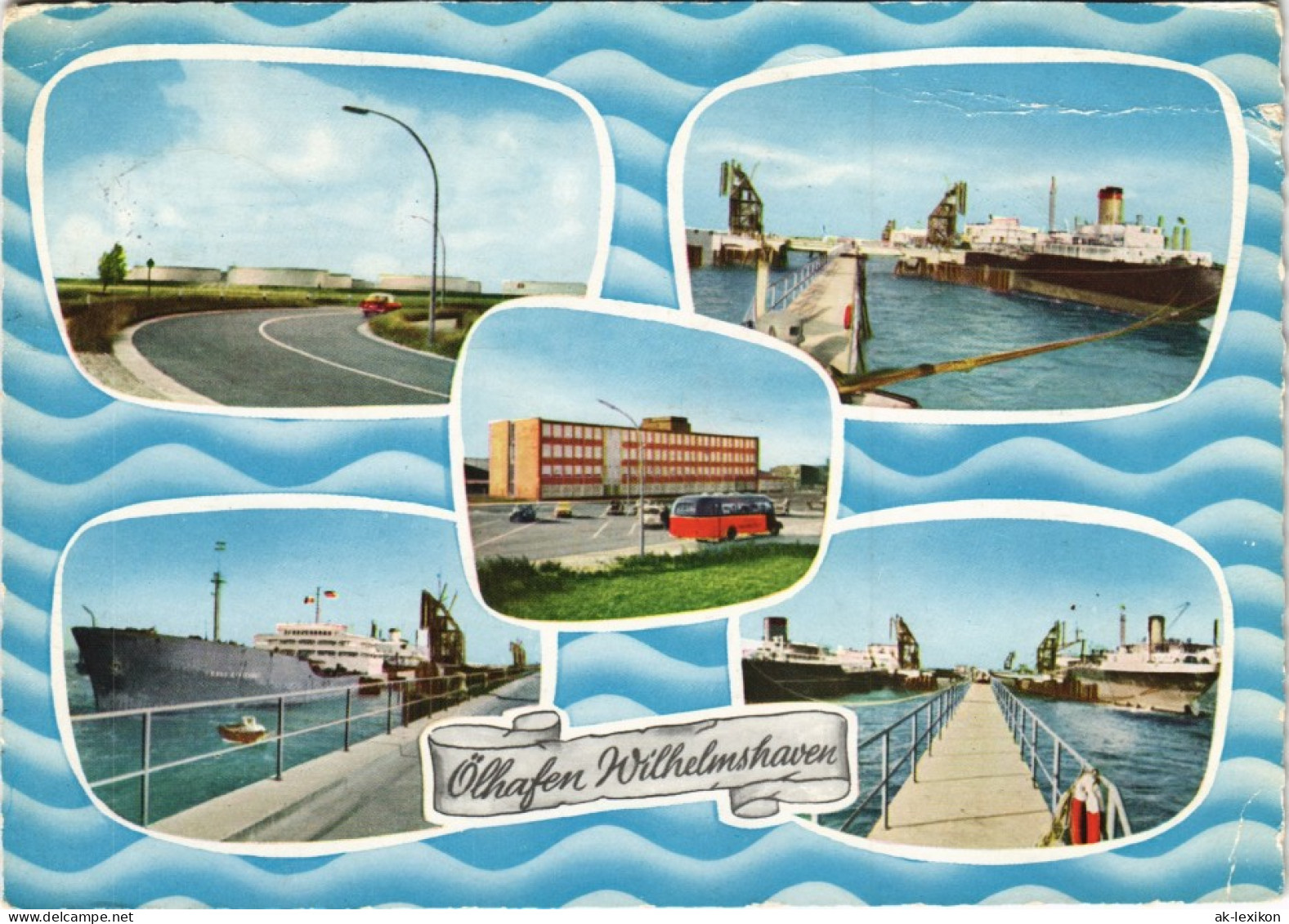 Ansichtskarte Wilhelmshaven Ölhafen Mehrbild 1966 - Wilhelmshaven