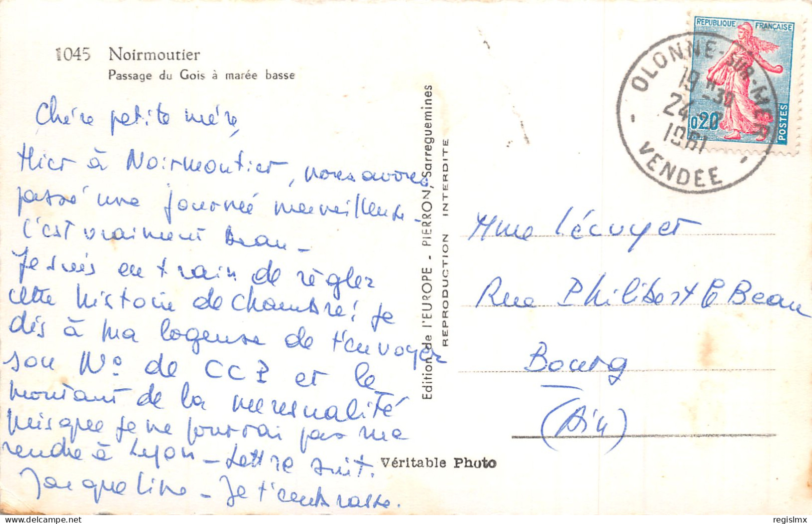 85-ILE DE NOIRMOUTIER-PASSAGE DU GOIS-N°356-E/0351 - Ile De Noirmoutier