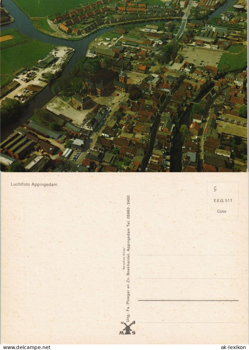 Postkaart Appingedam Ortsansicht Luftaufnahme (Aerophoto) 1970 - Autres & Non Classés