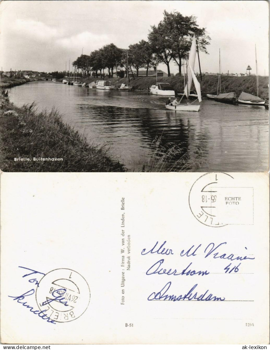 Postkaart Brielle Brielle, Buitenhaven Ortsansicht 1965 - Andere & Zonder Classificatie