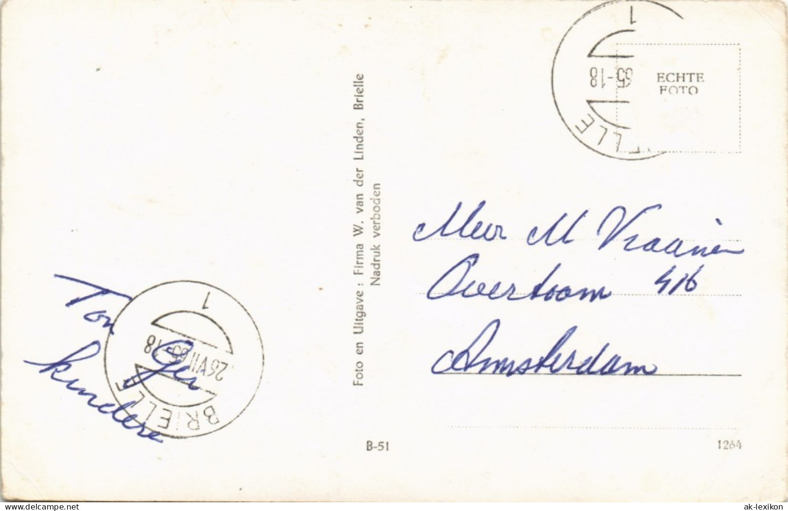 Postkaart Brielle Brielle, Buitenhaven Ortsansicht 1965 - Andere & Zonder Classificatie