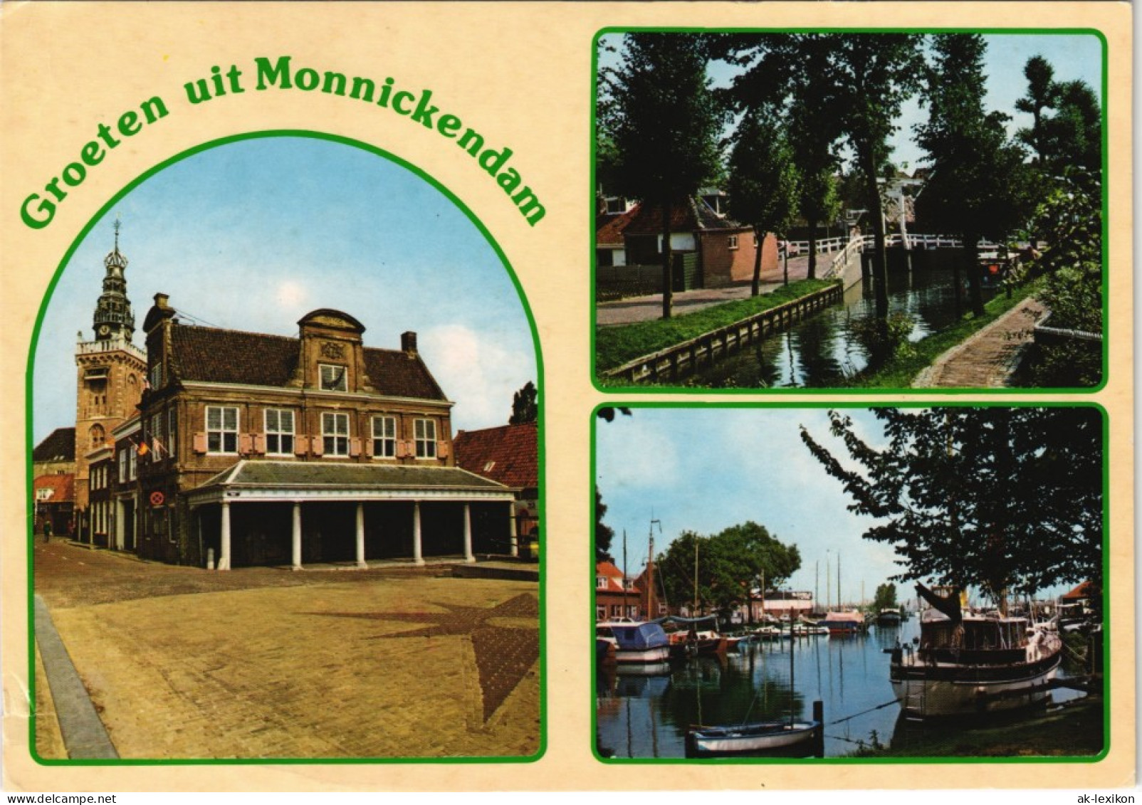Postkaart Monnickendam-Waterland Mehrbildkarte 3 Ortsansichten 1992 - Other & Unclassified